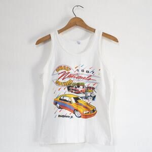 Vintage Street Machine Nationals DuQuoin Illinois 1987 Racing Tank Top Large